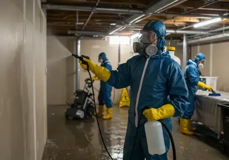 Basement Sanitization and Antimicrobial Treatment process in Belmont, MA